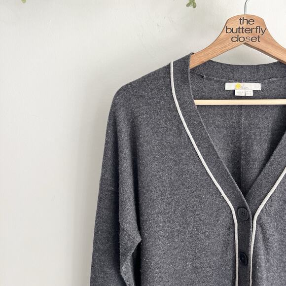 Boden V-Neck Relaxed Cardigan Gray US Size 2 KK3193 - Picture 4 of 4